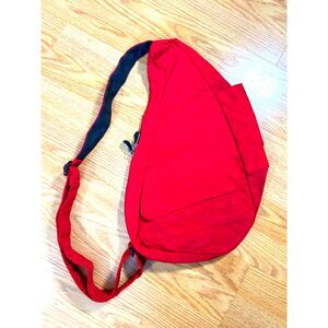 AmeriBag 17" Distressed Nylon Healthy Back Bag Tote (Small) -red